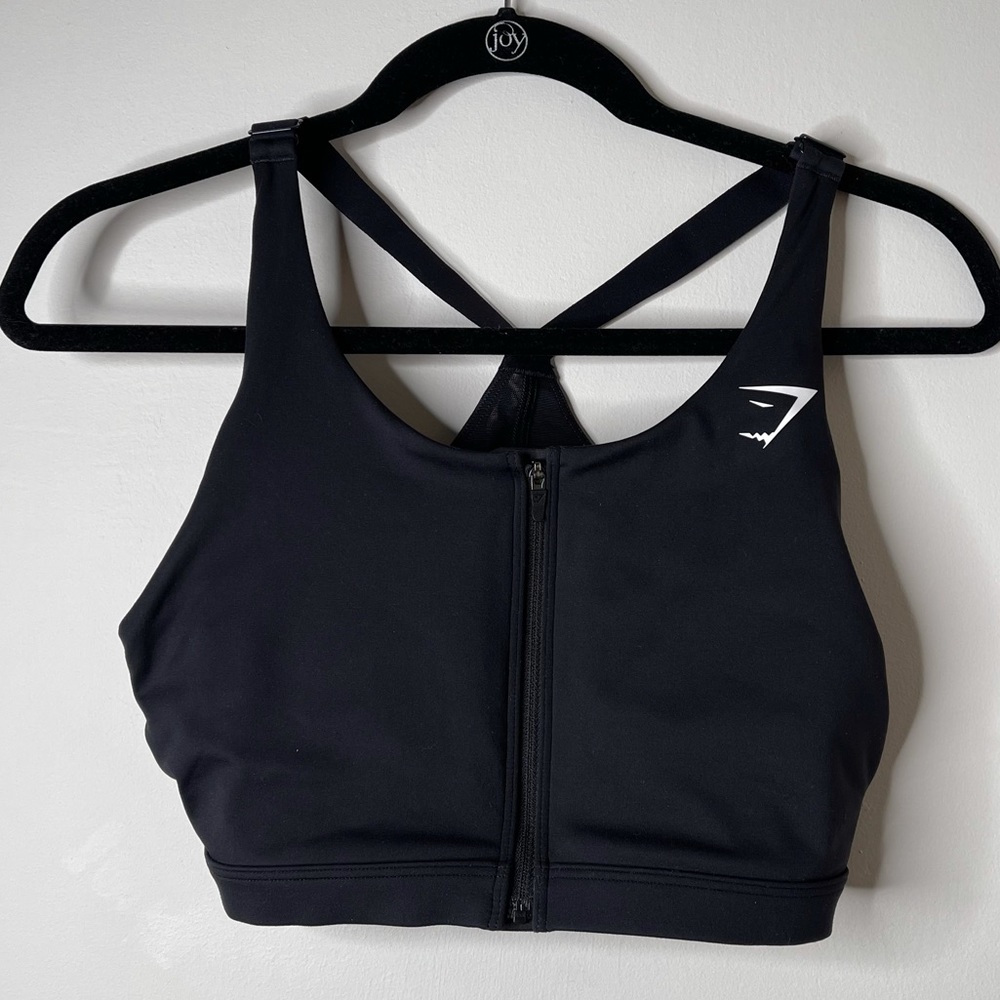 Gymshark Zip Up Training Sports Bra Large